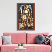 Sint-Michaël door Sir Edward Coley Burne-Jones Canvas Afdruk (Insitu (Woonkamer))