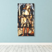 Sint-Michaël door Sir Edward Coley Burne-Jones Canvas Afdruk (Insitu (Houten vloer))