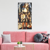 Sint-Michaël door Sir Edward Coley Burne-Jones Canvas Afdruk (Insitu (Woonkamer))