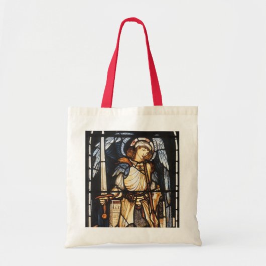 Sint-Michaël door Sir Edward Coley Burne-Jones Tote Bag (Voorkant)
