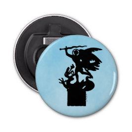 Sint-Michaël en de draak Button Flesopener