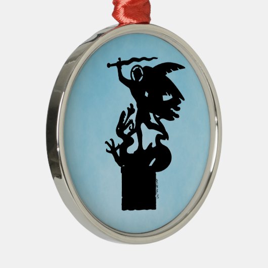 Sint-Michaël en de draak Metalen Ornament (Rechts)