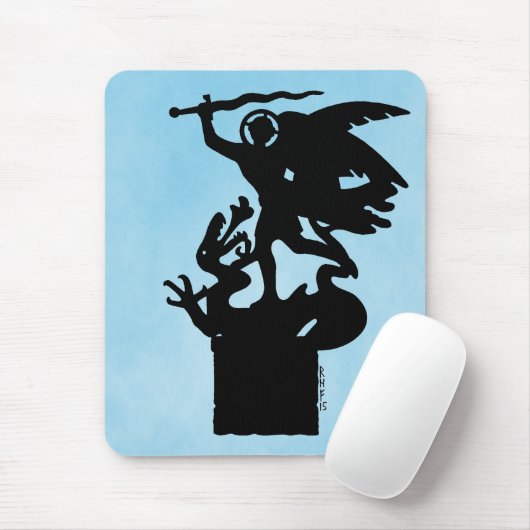 Sint-Michaël en de draak Muismat (Met muis)