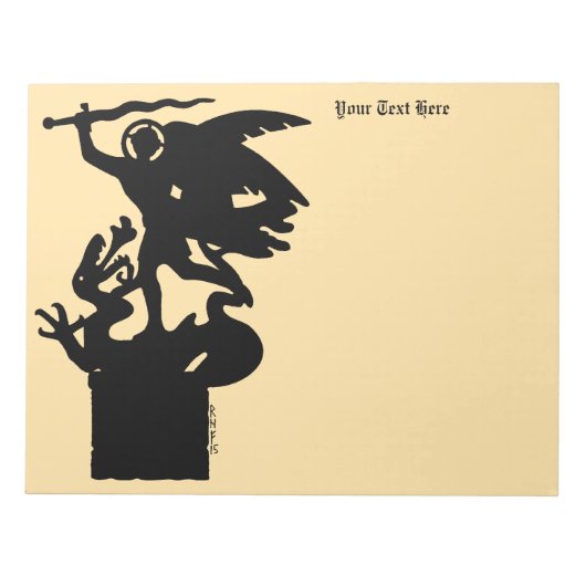 Sint-Michaël en de draak Notitieblok (Voorkant)