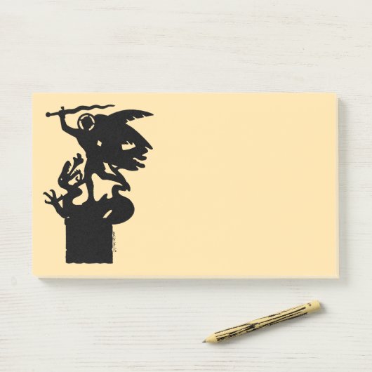 Sint-Michaël en de draak Post-it® Notes (Op bureau)