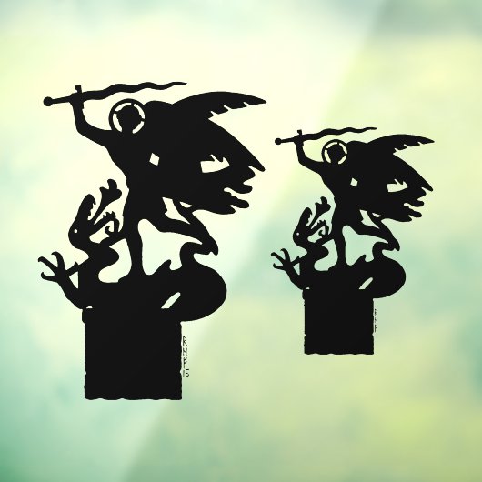 Sint-Michaël en de draak Raamsticker (Vel 3)
