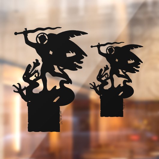 Sint-Michaël en de draak Raamsticker (Vel 2)