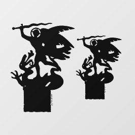Sint-Michaël en de draak Raamsticker