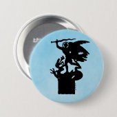 Sint-Michaël en de draak Ronde Button 7,6 Cm (Voorkant /achterkant)
