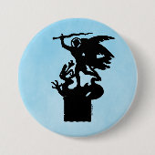 Sint-Michaël en de draak Ronde Button 7,6 Cm (Voorkant)