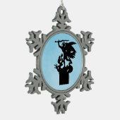 Sint-Michaël en de draak Tin Sneeuwvlok Ornament (Links)