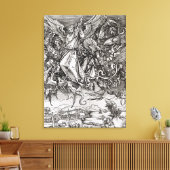 Sint-Michael en de Draak uit een Latijn Canvas Afdruk (Insitu (Woonkamer))