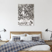 Sint-Michael en de Draak uit een Latijn Canvas Afdruk (Insitu (Slaapkamer))