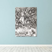 Sint-Michael en de Draak uit een Latijn Canvas Afdruk (Insitu (Houten vloer))