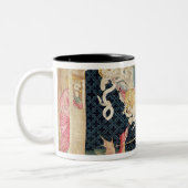 Sint Michael en zijn engelen vechten tegen de draa Tweekleurige Koffiemok (Links)