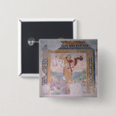 Sint-Michael (fresco) Vierkante Button 5,1 Cm (Voorkant /achterkant)