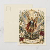 Sint-Michaël Gebed ter bescherming van de engel Mi Briefkaart (Voorkant / Achterkant)