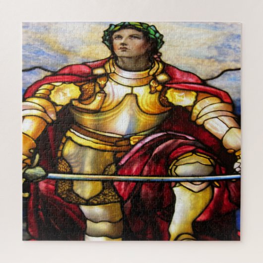 Sint-Michael gekleurde glaskunst, Biblical Heroes Legpuzzel (Verticaal)