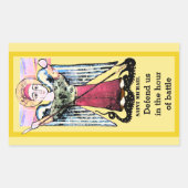 Sint Michael het archangelpictogram Rechthoekige Sticker (Voorkant)