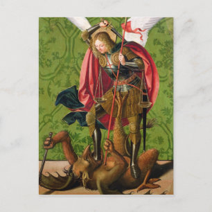 Sint Michael Killing the Dragon Briefkaart