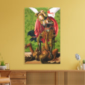 Sint Michael Killing the Dragon Canvas Afdruk (Insitu (Woonkamer))
