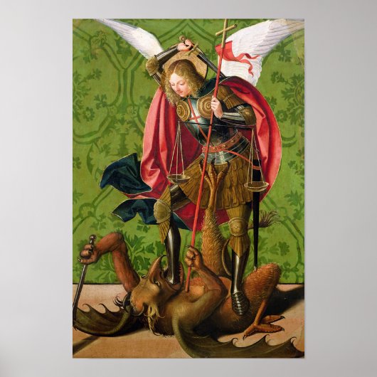 Sint Michael Killing the Dragon Poster (Voorkant)