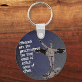 Sint-Michael - Patron Sint van Politieagenten Sleutelhanger (Voorkant)