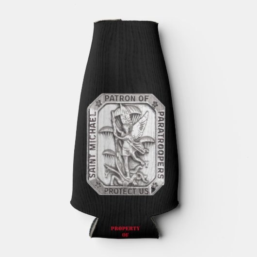 SINT MICHAEL PATROONHEILIGE VAN PARACHUTISTEN FLESJESKOELER (Voorkant)