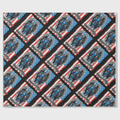 Sint-Michael politie verdedigt ons in strijd Cadeaupapier (Vlak)