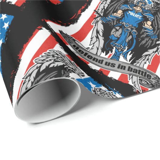 Sint-Michael politie verdedigt ons in strijd Cadeaupapier (Rol Hoek)