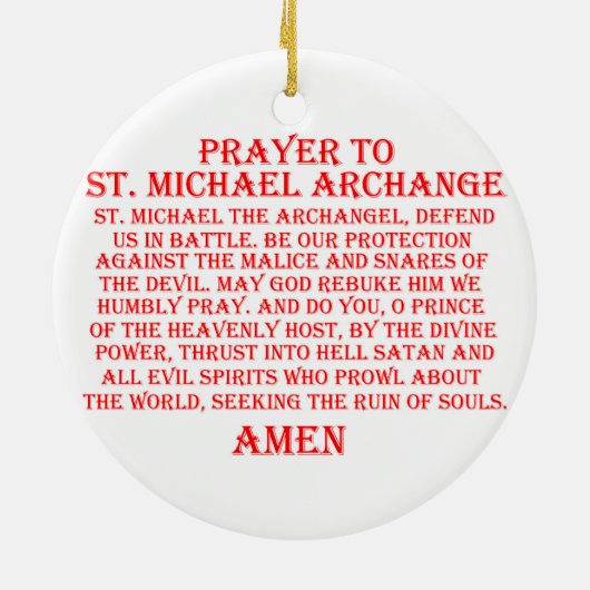 Sint-Michael-sieroog Keramisch Ornament (Achterkant)