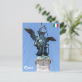 Sint-Michael-standbeeld - Castel Sant'Angelo top,  Briefkaart (Staand voorkant)