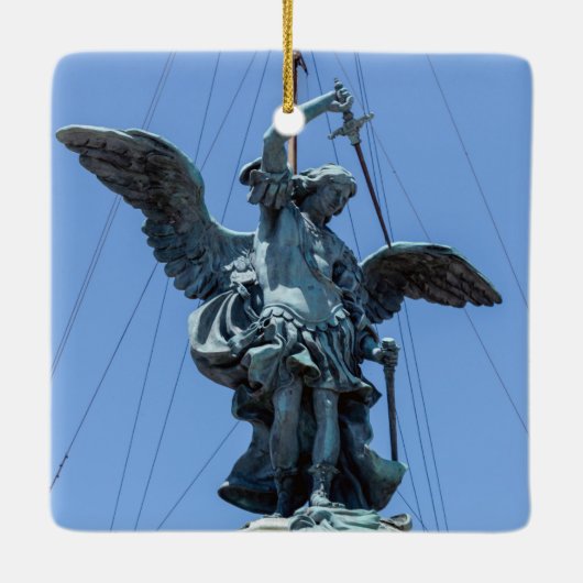 Sint-Michael-standbeeld - Castel Sant'Angelo top,  Keramisch Ornament (Achterkant)