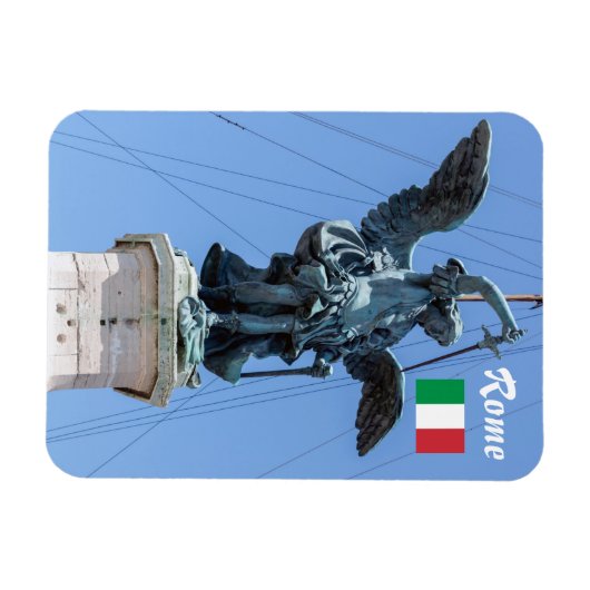 Sint-Michael-standbeeld - Castel Sant'Angelo top,  Magneet (Horizontaal)