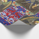 Sint Michael the Archangel met Devil, Rode Dragons Cadeaupapier (Hoek)