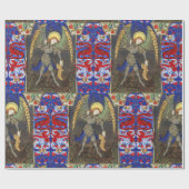Sint Michael the Archangel met Devil, Rode Dragons Cadeaupapier (Vlak)