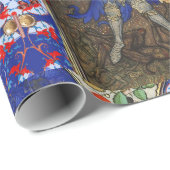 Sint Michael the Archangel met Devil, Rode Dragons Cadeaupapier (Rol Hoek)