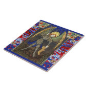 Sint Michael the Archangel met Devil, Rode Dragons Tegeltje (Zijkant)