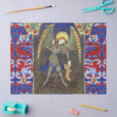 Sint Michael the Archangel met Devil, Rode Dragons Tissuepapier (Craft)