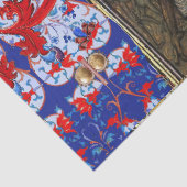 Sint Michael the Archangel met Devil, Rode Dragons Tissuepapier (Detail)