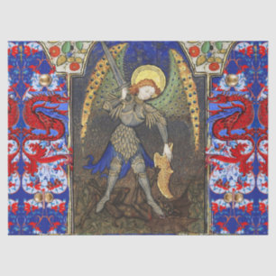 Sint Michael the Archangel met Devil, Rode Dragons Tissuepapier
