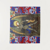 Sint Michael the Archangel met Devil, Rode Dragons Wandkleed (Voorkant)