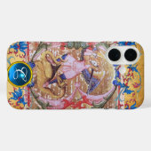 Sint Michael the Archangel Monogram Antiek Floral Case-Mate iPhone Case (Achterkant (horizontaal))