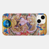Sint Michael the Archangel Monogram Antiek Floral Case-Mate iPhone Case (Achterkant (horizontaal))