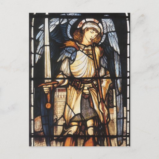 Sint-Michael van Sir Edward Coley Burne-Jones Briefkaart (Voorkant)