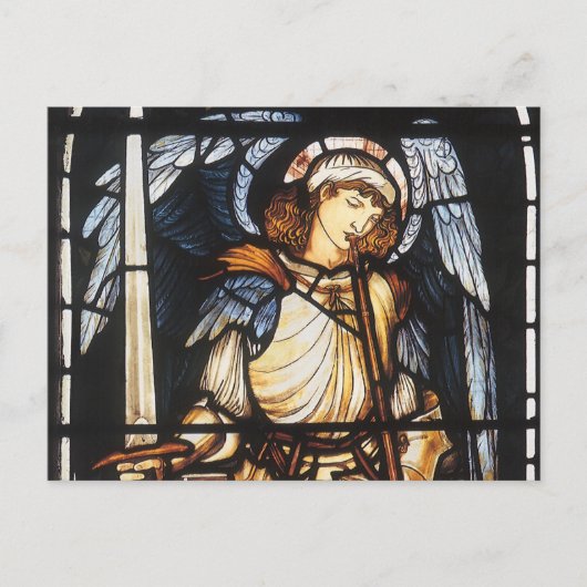 Sint-Michael van Sir Edward Coley Burne-Jones Briefkaart (Voorkant)