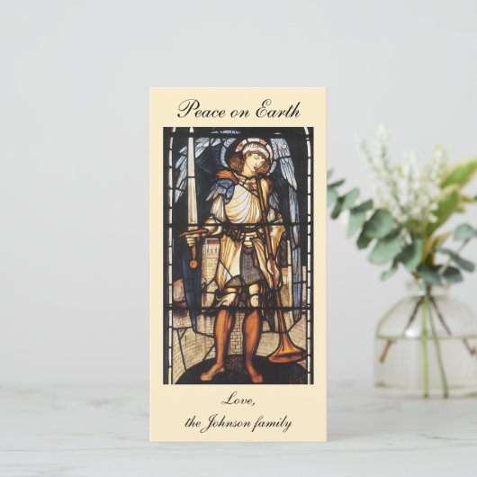 Sint-Michael van Sir Edward Coley Burne-Jones Feestdagenkaart (Staand voorkant)