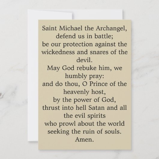 Sint-Michael van Sir Edward Coley Burne-Jones Kaart (Achterkant)