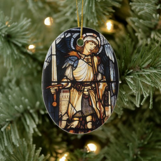 Sint-Michael van Sir Edward Coley Burne-Jones Keramisch Ornament (Boom)