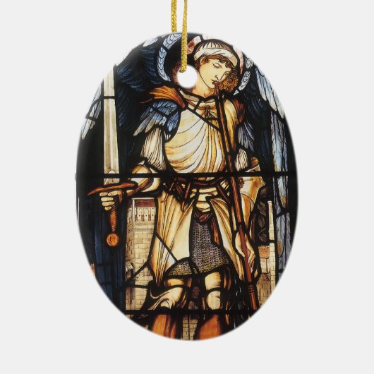 Sint-Michael van Sir Edward Coley Burne-Jones Keramisch Ornament (Achterkant)